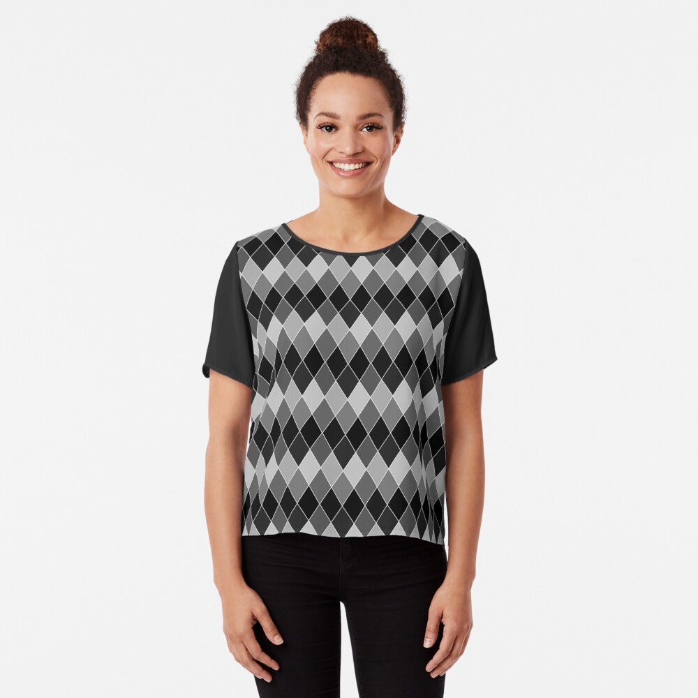 Black Diamond Chiffon Top