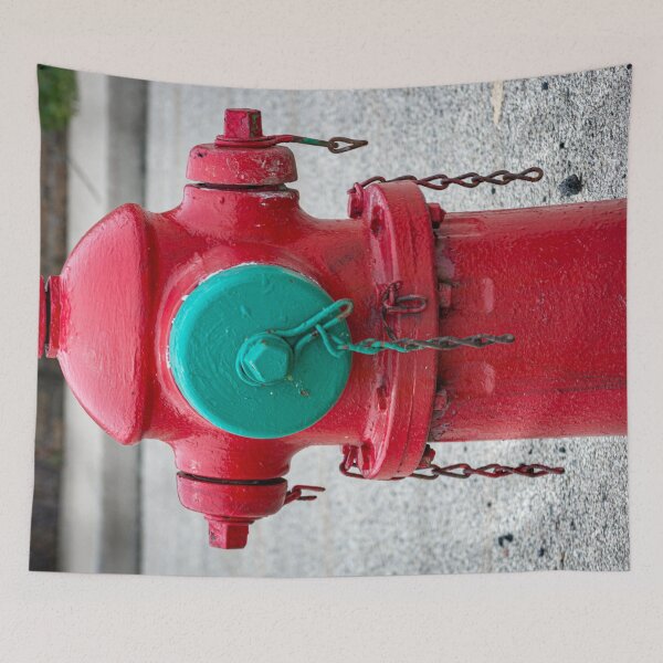 Item preview, Red Traverse City Iron Works Smooth Hydrant designed and sold by Enzwell.