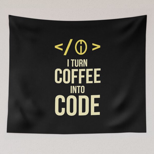 Item preview, I Turn Coffee Into Code designed and sold by AbraFero.