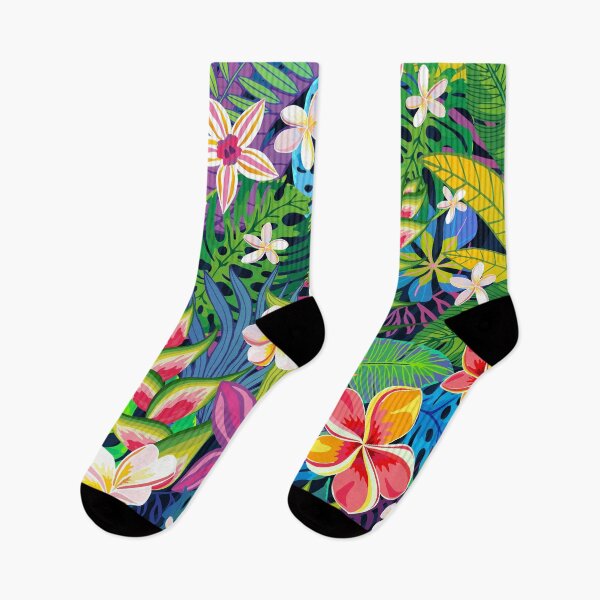 Item preview, Colorful Tropical Summer Flowers designed and sold by Vector Scout Lab.