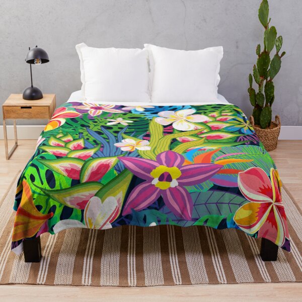 Item preview, Colorful Tropical Summer Flowers designed and sold by Vector Scout Lab.