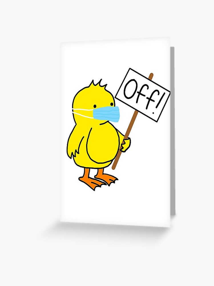 duck art 5 pack corona ducks fun greeting card covid duck Funny Quarantined & Social Distancing Card