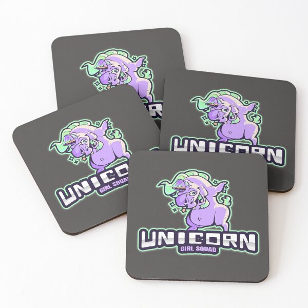 Item preview, Unicorn Girl Squad tribe glitter sparkle dab purple neon designed and sold by Joanna Durkin.