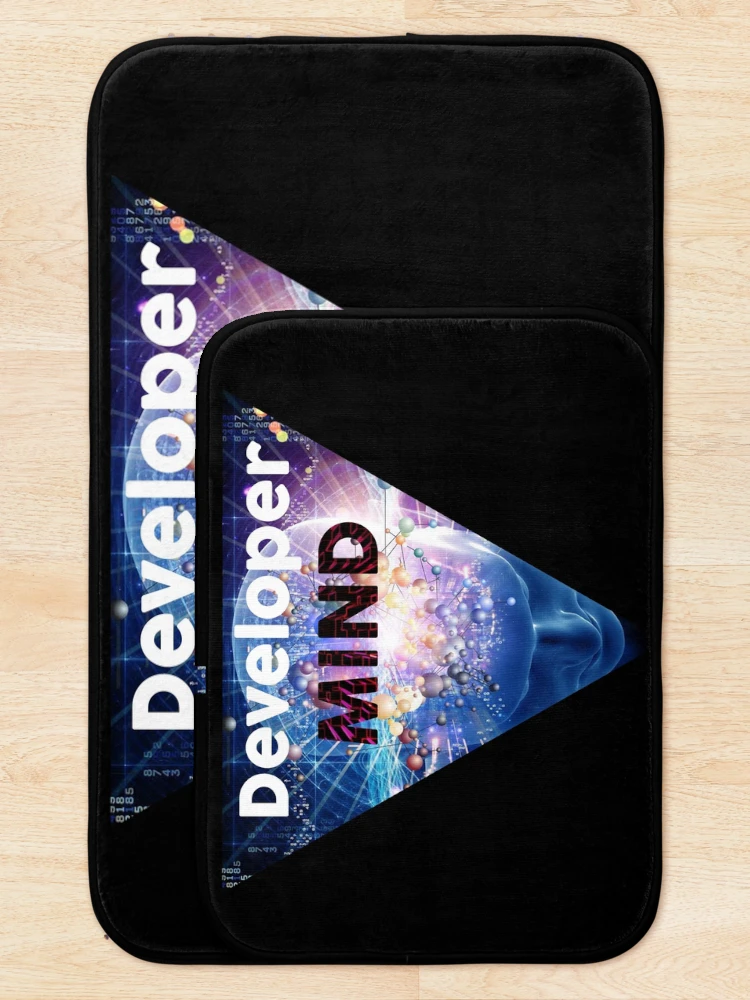 Thumbnail 5 of 6, Bath Mat, Developer mind - Software Developer - Full Stack Developer designed and sold by sweetlord.