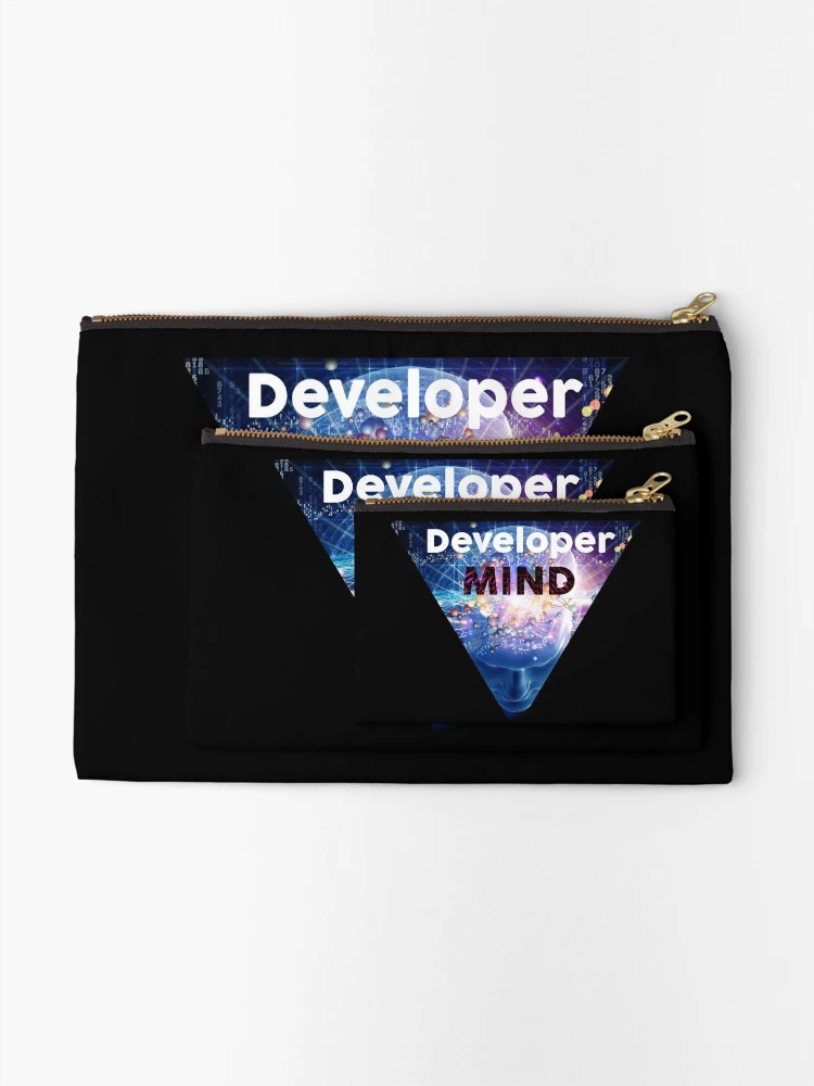 Thumbnail 2 of 4, Zipper Pouch, Developer mind - Software Developer - Full Stack Developer designed and sold by sweetlord.