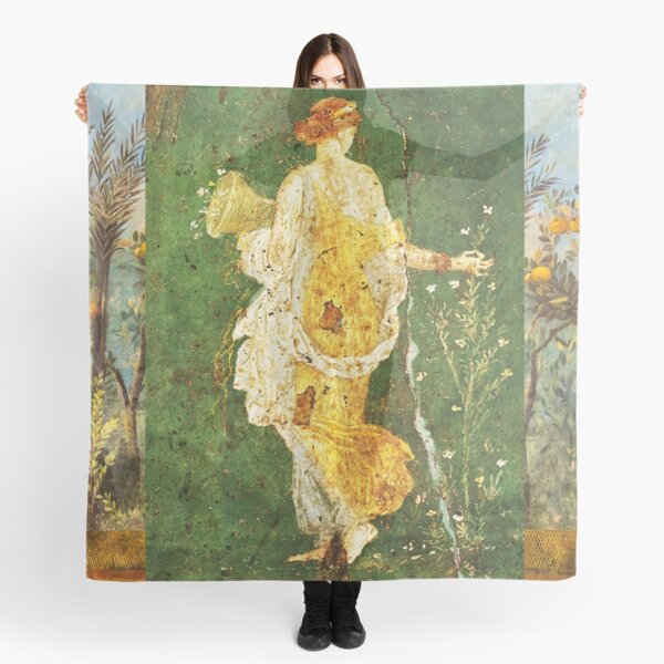 Item preview, FLORA,POMPEII ,ANTIQUE ROMAN WALL PAINTINGS Flower Garden Flying Birds ,Quince and Apple Trees  designed and sold by BulganLumini.