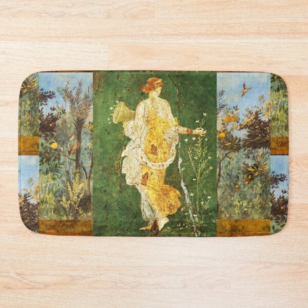 Item preview, FLORA,POMPEII ,ANTIQUE ROMAN WALL PAINTINGS Flower Garden Flying Birds ,Quince and Apple Trees  designed and sold by BulganLumini.
