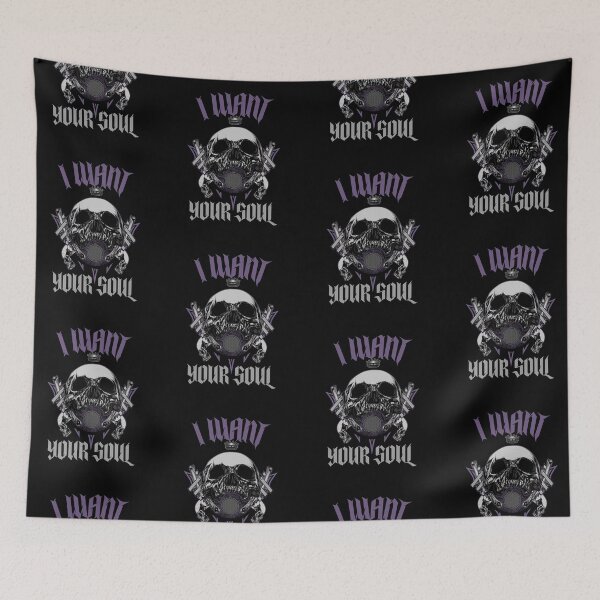 Item preview, Gothic Halloween Skull I Want Your Soul designed and sold by aronia.