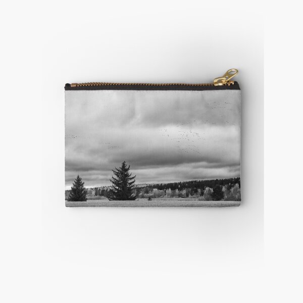 Item preview, Barnacle goose fieldscape bw designed and sold by Jouko Lehto Photography.