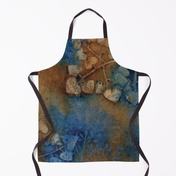Item preview, Moody Blue and Earthen Leaves in Watercolor designed and sold by Kelly Roy.