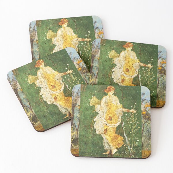 Item preview, FLORA,POMPEII ,ANTIQUE ROMAN WALL PAINTINGS Flower Garden Flying Birds ,Quince and Apple Trees  designed and sold by BulganLumini.