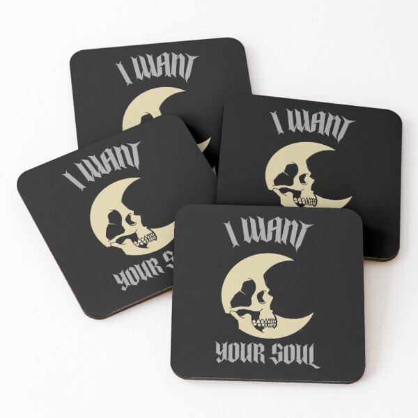 Item preview, Skull on Moon I Want Your Soul Halloween 2020 designed and sold by aronia.