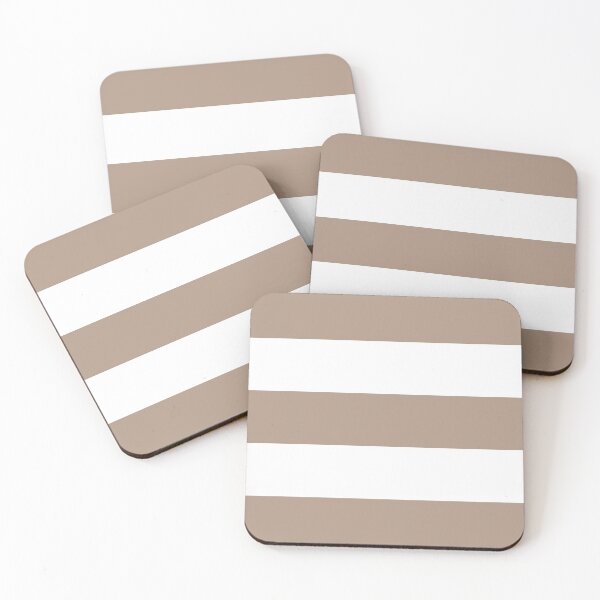 Item preview, Large TAUPE and WHITE Horizontal STRIPES designed and sold by RachelMacht.