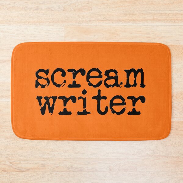 Item preview, scream writer in black on pumpkin orange designed and sold by TeaRoseWriter.