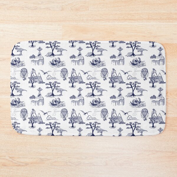 Item preview, Bad Day Toile pattern in Traditional Blue designed and sold by Quick Brown Fox Canada.