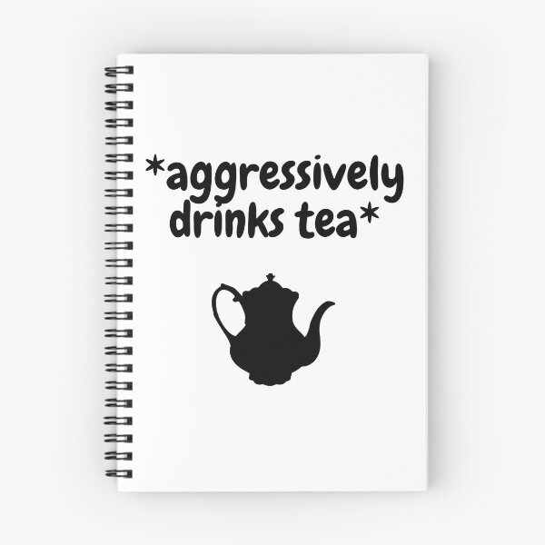 Item preview, Aggressively Drinks Tea Teapot Black designed and sold by LuckyKermit.