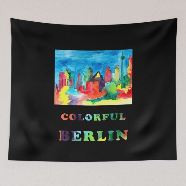 Item preview, Colorful Berlin - watercolor sketch of Berlin landmarks designed and sold by ElenaEhrenberg.