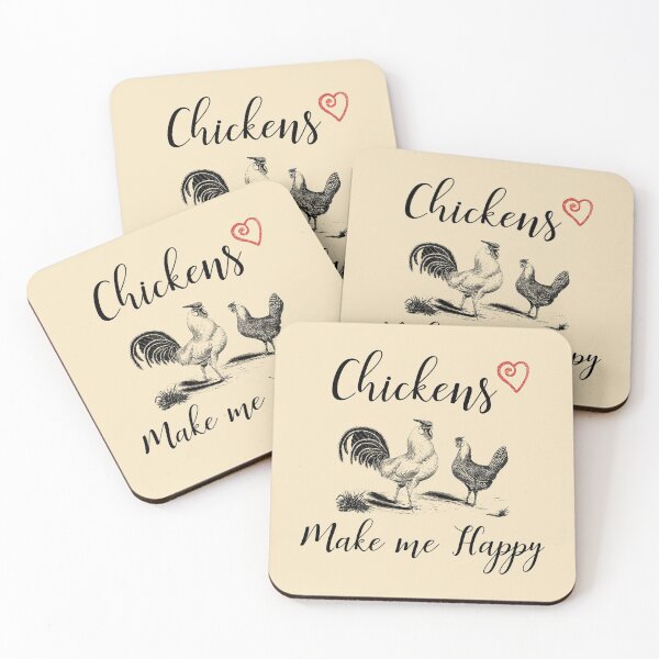 Item preview, Funny Chickens Make Me Happy Gift Ideas- Funny Chicken Themed Gifts designed and sold by Sugar-Magnolia.