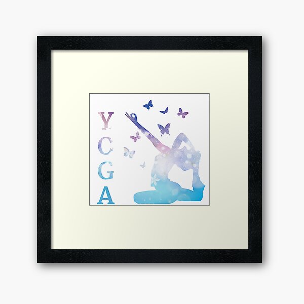 "Butterfly Yoga" Framed Art Print for Sale by ashleycmather Redbubble