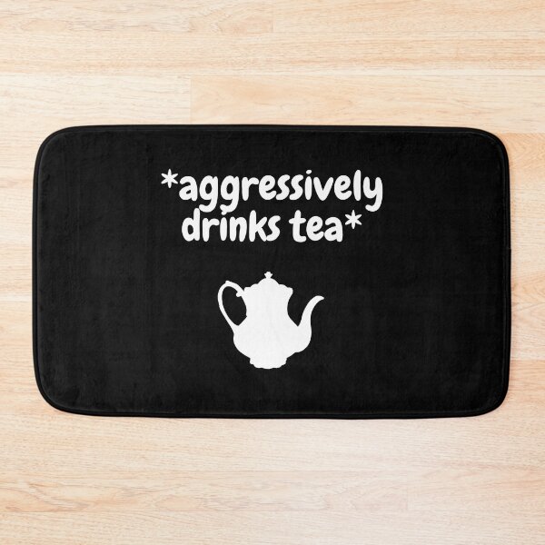 Item preview, Aggressively Drinks Tea Teapot White designed and sold by LuckyKermit.