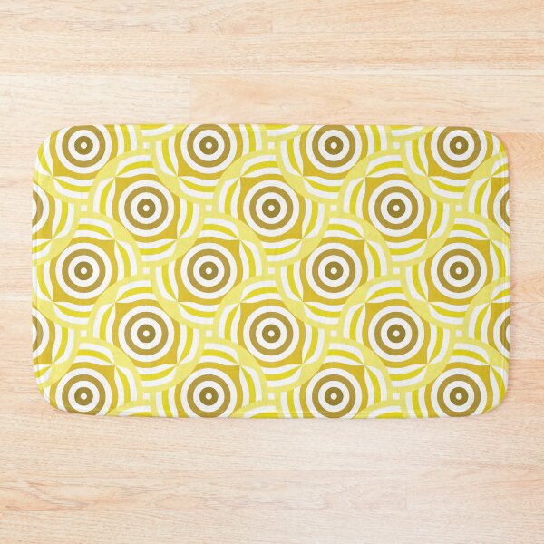 Item preview, Leafy Circles Geometric Pattern – Yellow designed and sold by RoguePatterns.