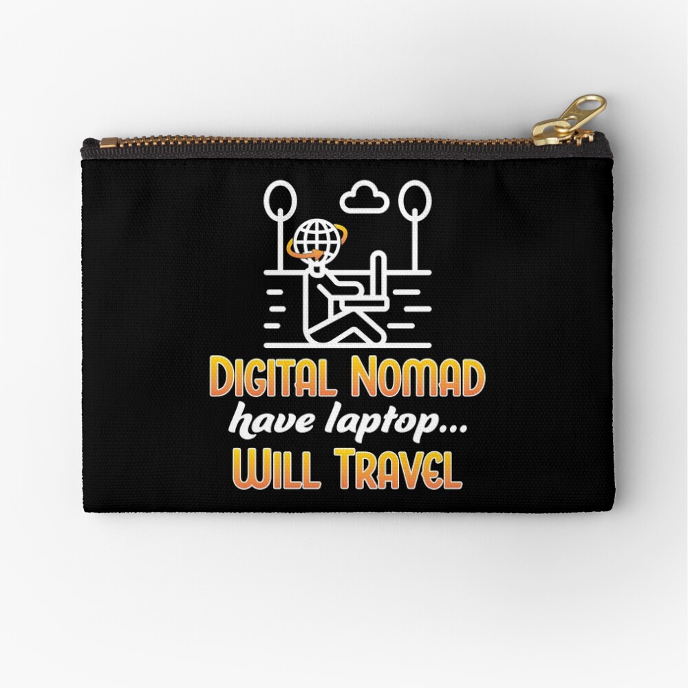 Digital Nomad. Zipper Pouch