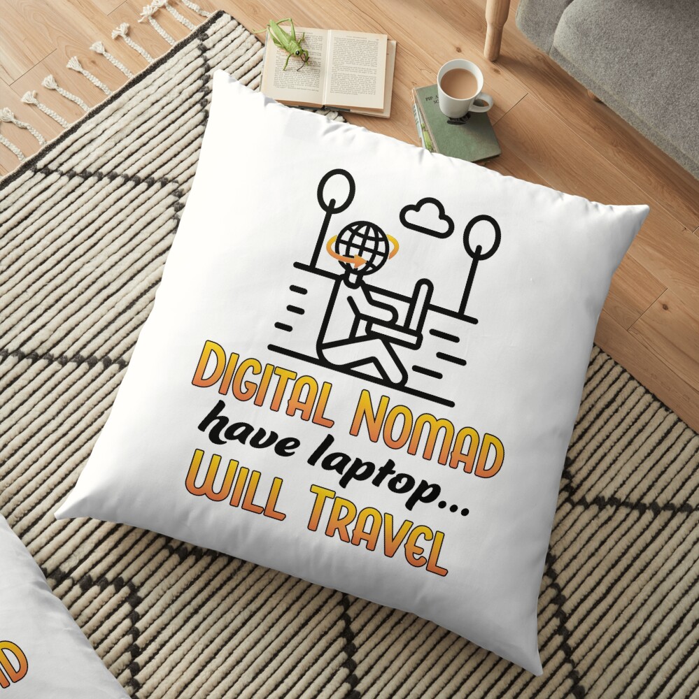 Digital Nomad. Floor Pillow