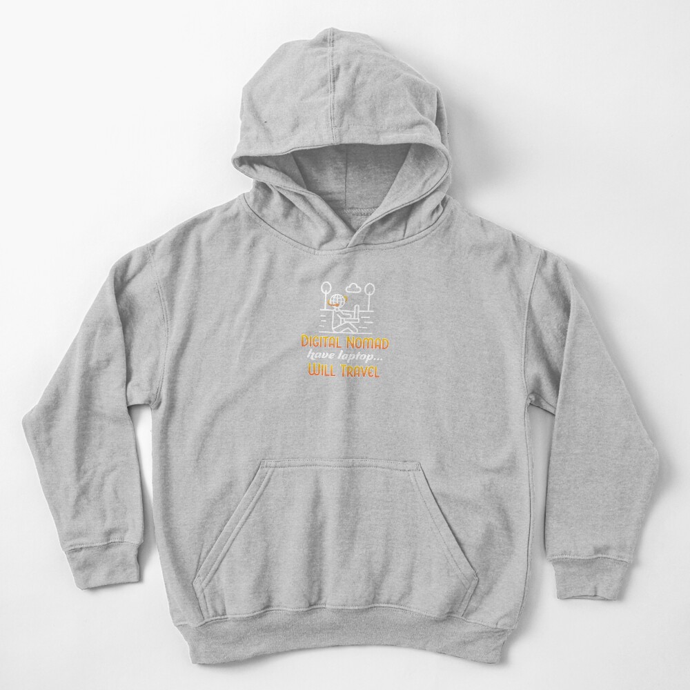 Digital Nomad. Kids Pullover Hoodie