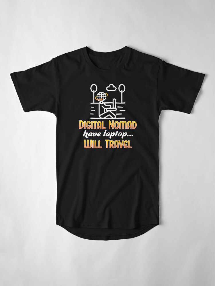 Alternate view of Digital Nomad. Long T-Shirt