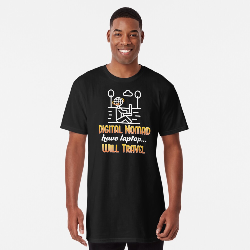 Digital Nomad. Long T-Shirt