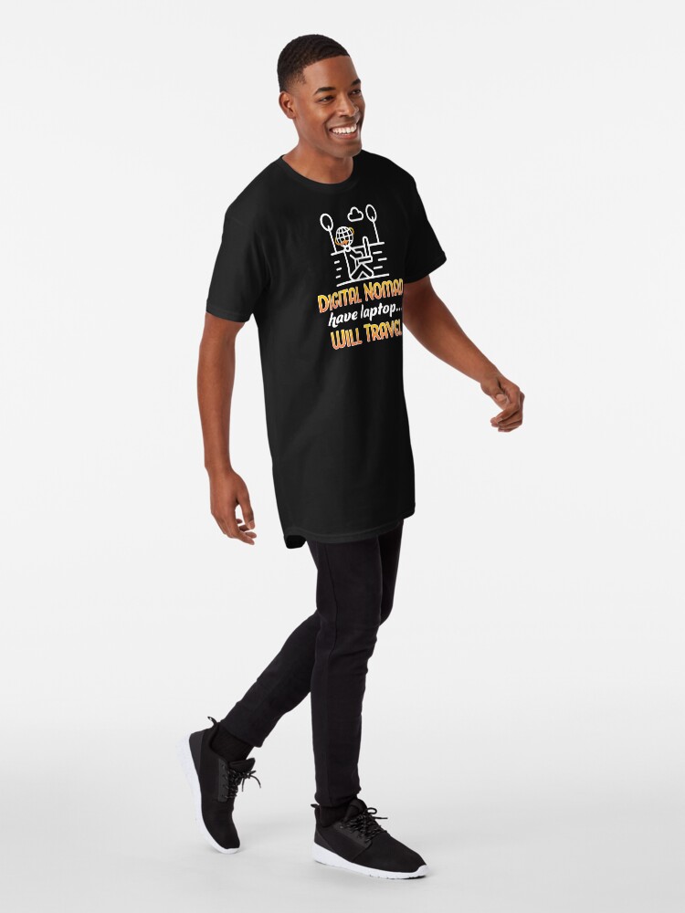 Alternate view of Digital Nomad. Long T-Shirt