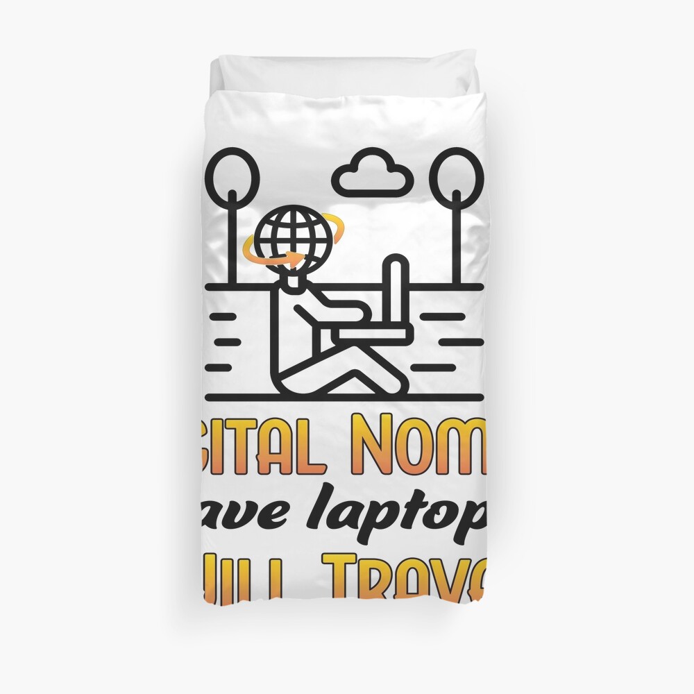 Digital Nomad. Duvet Cover