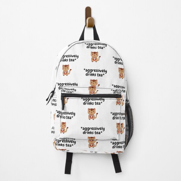 Item preview, Aggressively Drinks Tea Kitty designed and sold by LuckyKermit.