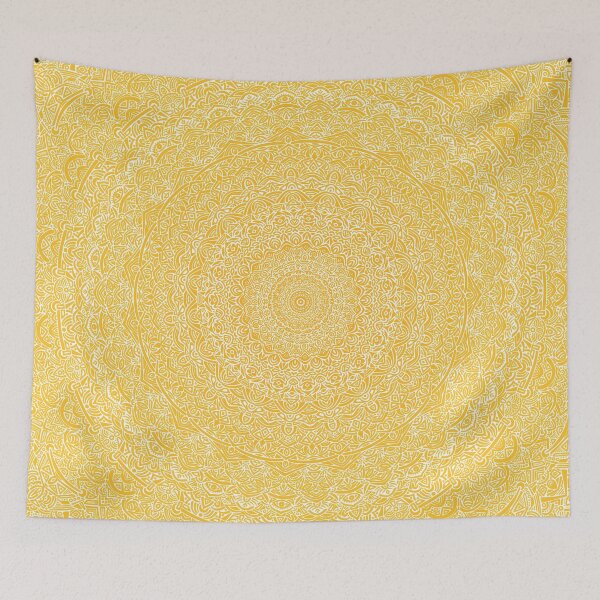 Item preview, The Most Detailed Intricate Mandala Design Pattern (Yellow) Zentangle designed and sold by AEJdesign.