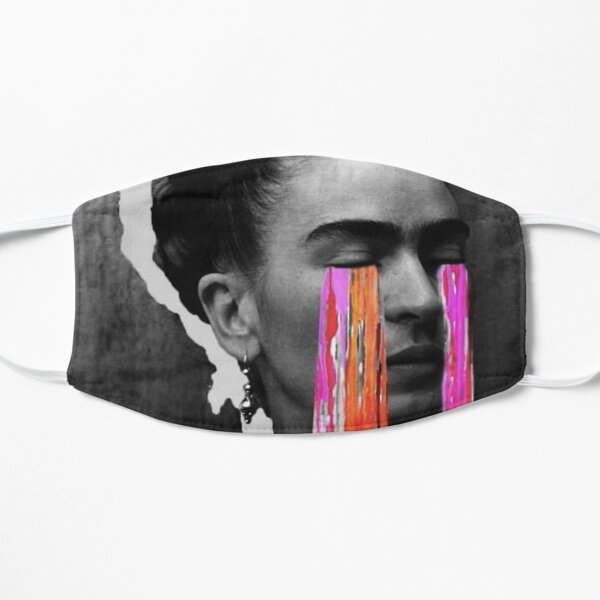 Black And White Frida Kahlo Flat Mask