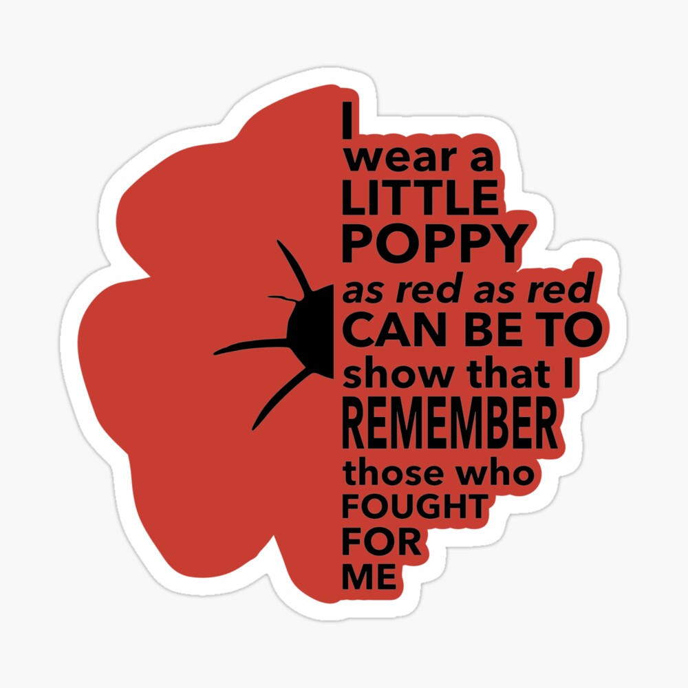 5 x 5 Red Poppy PMC Mini-Album, Remembrance Poem