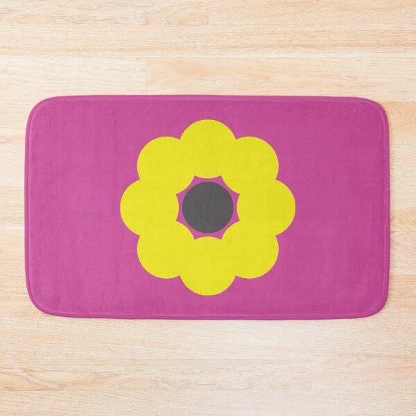 Item preview, Yellow, Pink and Grey Minimalist Flower Pattern designed and sold by RhubarbMyrtle.