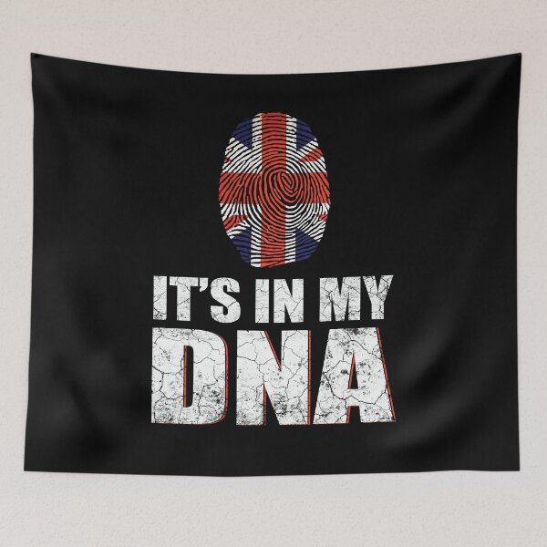 Item preview, IT'S IN MY DNA British Flag England UK Britain Union Jack designed and sold by Simeon	 Dorelus.