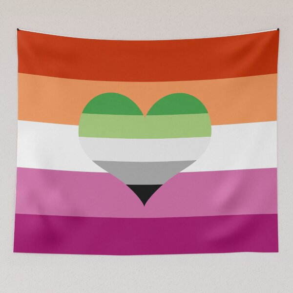 Item preview, Aromantic Lesbian Pride Flag designed and sold by DarkVulpine.