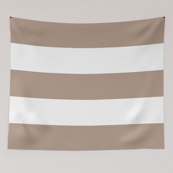 Item preview, Large TAUPE and WHITE Horizontal STRIPES designed and sold by RachelMacht.
