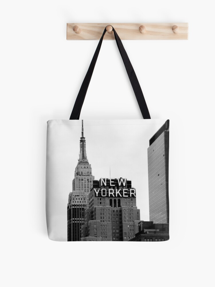 New York City Skyline NYC 100% Cotton Canvas Natural Tote 