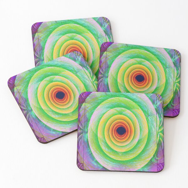 Item preview, Optical Illusion Abstract Circle Print With Purple Border designed and sold by Mary Riley.