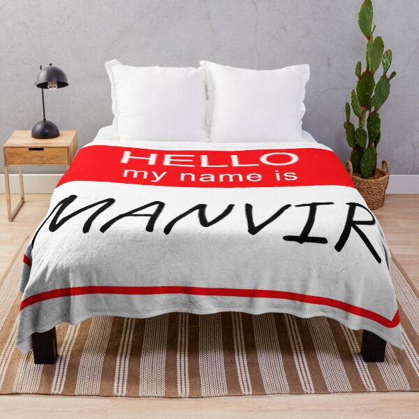 Item preview, Hello My Name is Manvir Name Tag Custom Personalised Design designed and sold by CreatedbyJR.