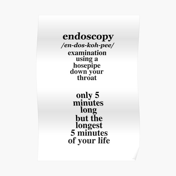 "Endoscopy Definition" Poster for Sale by PoshJocks Redbubble