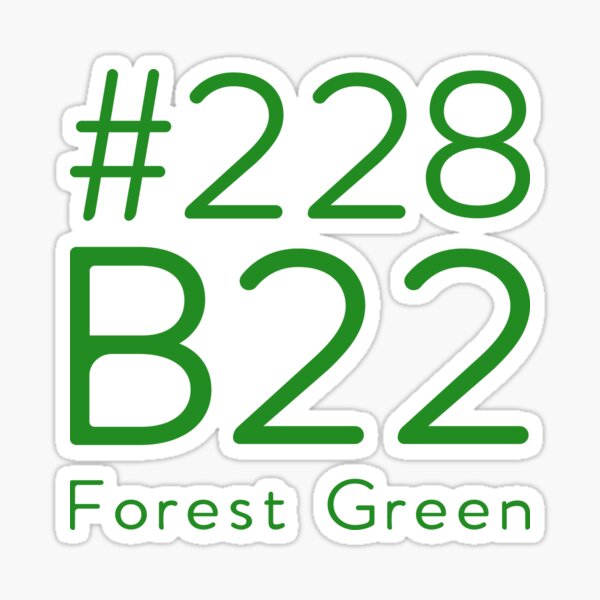 # 228B22 forest green RGB color Sticker