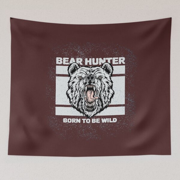 Item preview, 'BEAR HUNTER BORN TO BE WILD' COLLECTION designed and sold by JRM Tees & More Store.