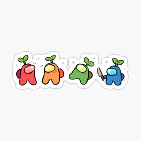 Among Us Characters Stickers Redbubble