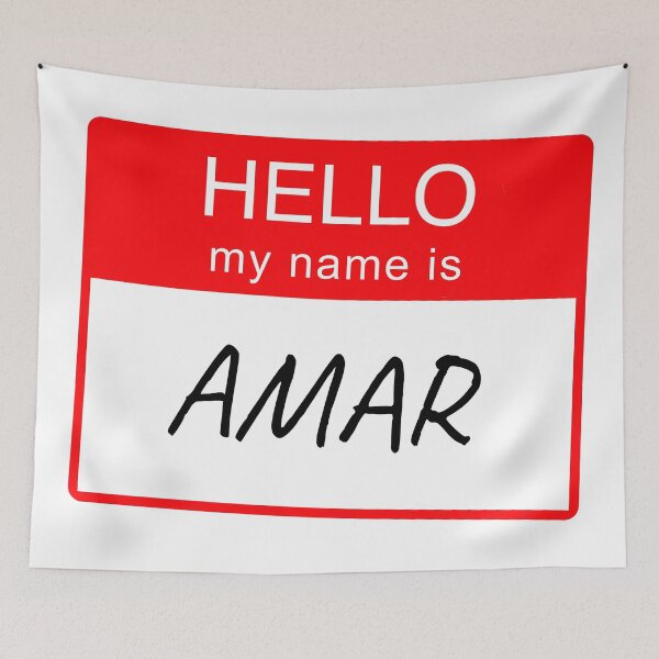 Item preview, Hello My Name is Amar Name Tag Custom Personalised Design  designed and sold by CreatedbyJR.