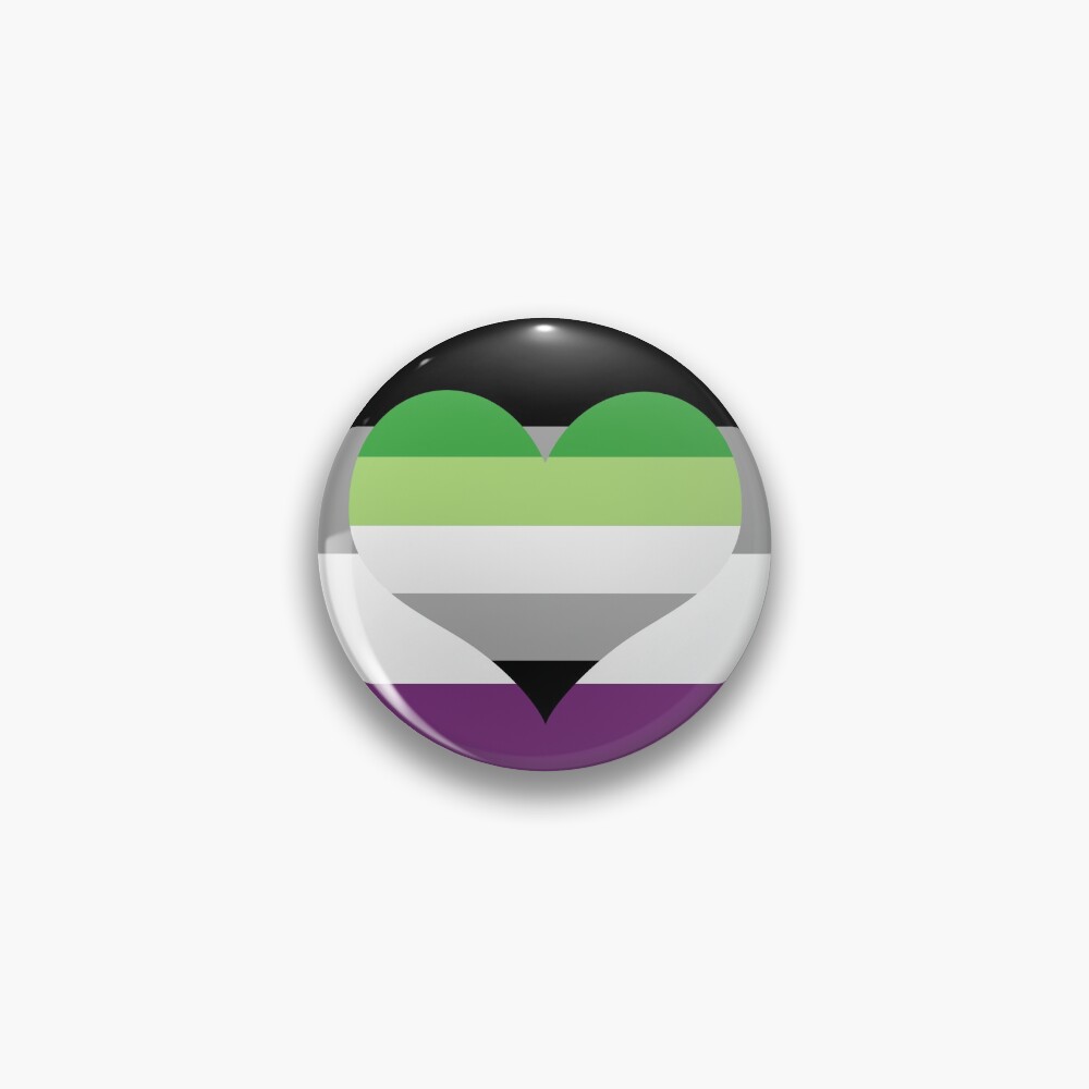 Asexual Aromantic Pride Flag Pin For Sale By Darkvulpine Redbubble 2131