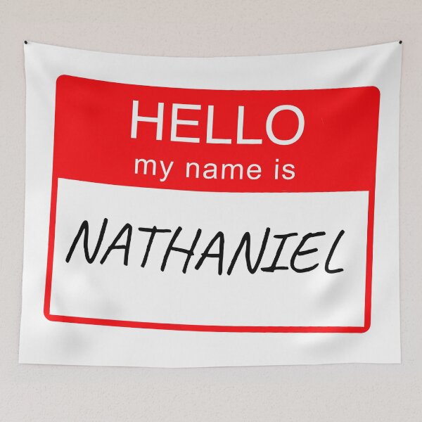 Item preview, Hello My Is Nathaniel Name Tag Custom Personalised Design  designed and sold by CreatedbyJR.